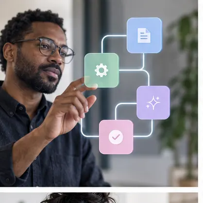 Editorial representation of AI agent